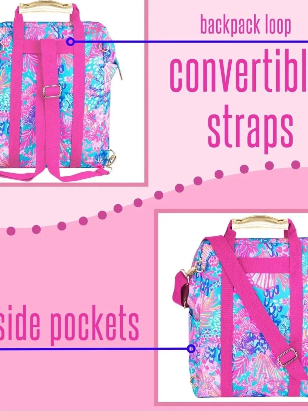Lilly Pulitzer Picnic Backpack Cooler Multi Splendor in the Sand